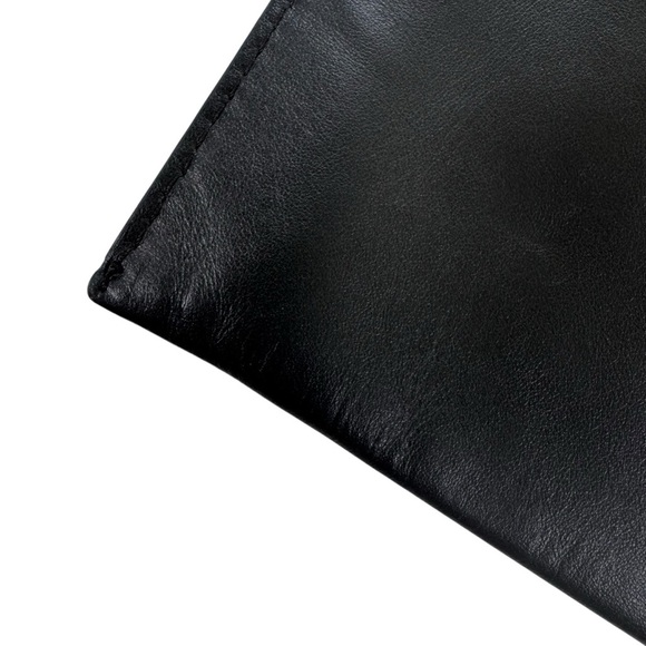 J. Crew Calfskin and Leather Clutch Zipper Pouch Black - Picture 7 of 12